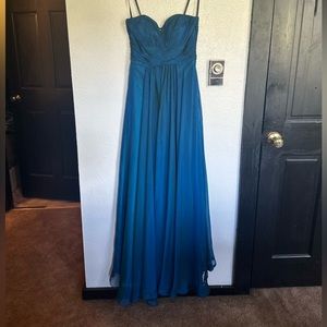 Alyce Paris B’Dazzle Strapless Blue Gown! Size 2